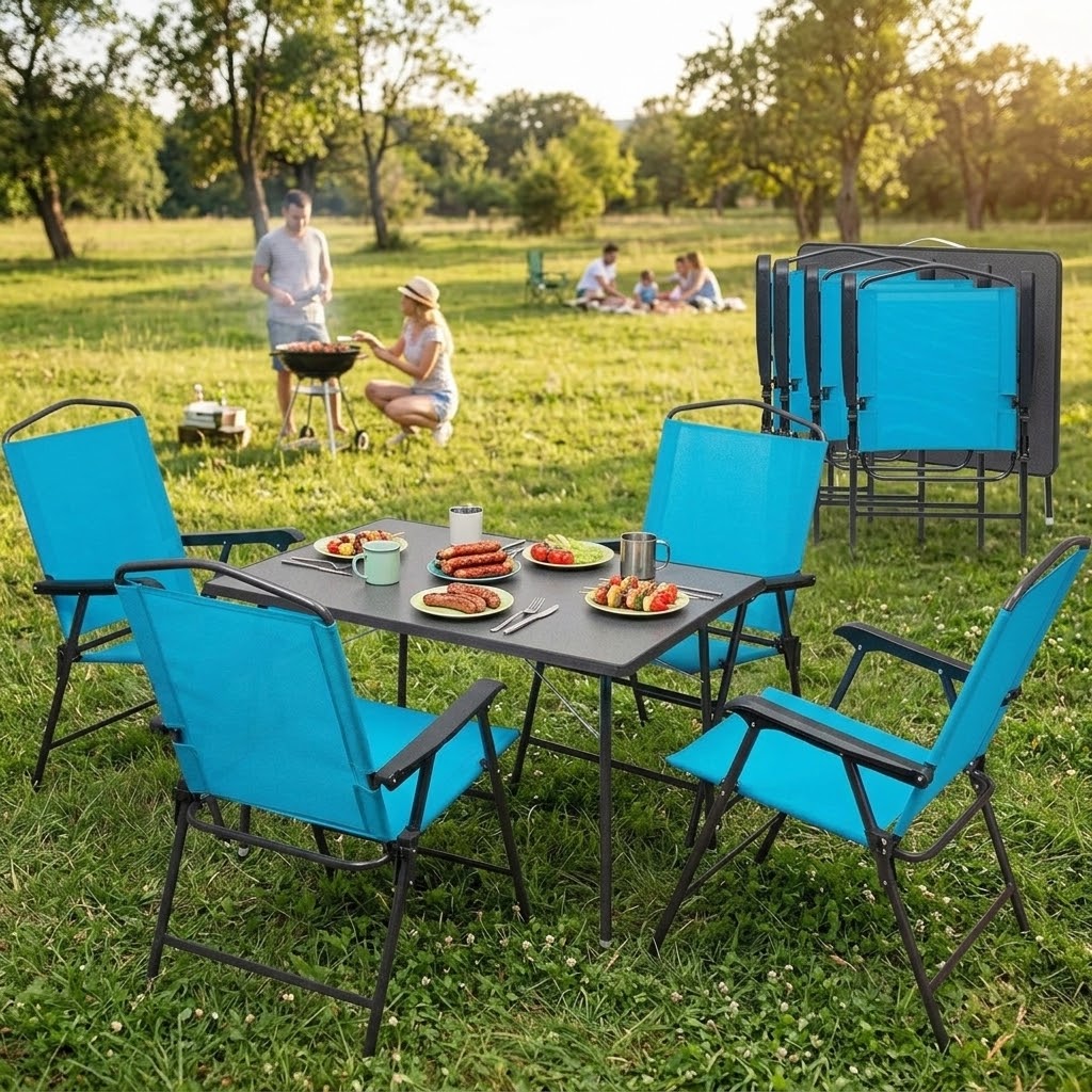 Camp Air Campingmöbel-Set Caravan – 5-teilig, türkis