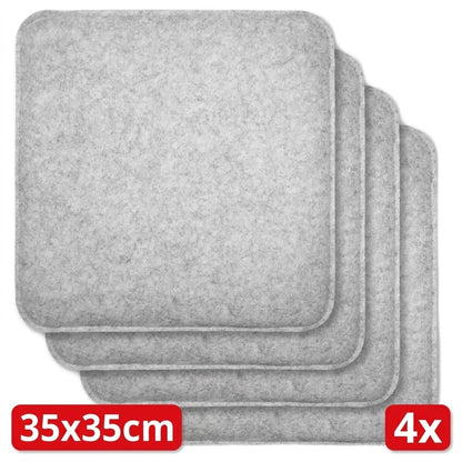 Filz Sitzkissen eckig (4er-Set) – 35 × 35 cm
