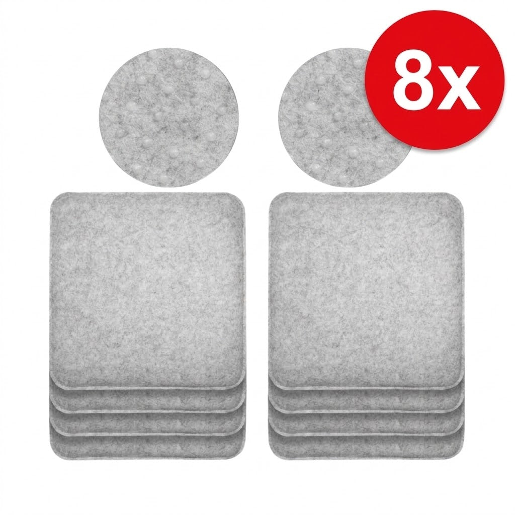 Filz Sitzkissen eckig (8er-Set) – 35 × 35 cm