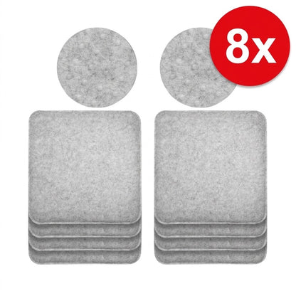 Filz Sitzkissen eckig (8er-Set) – 35 × 35 cm