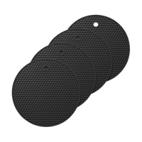Silikon Topfuntersetzer rund (4er-Set) – Ø 18 cm